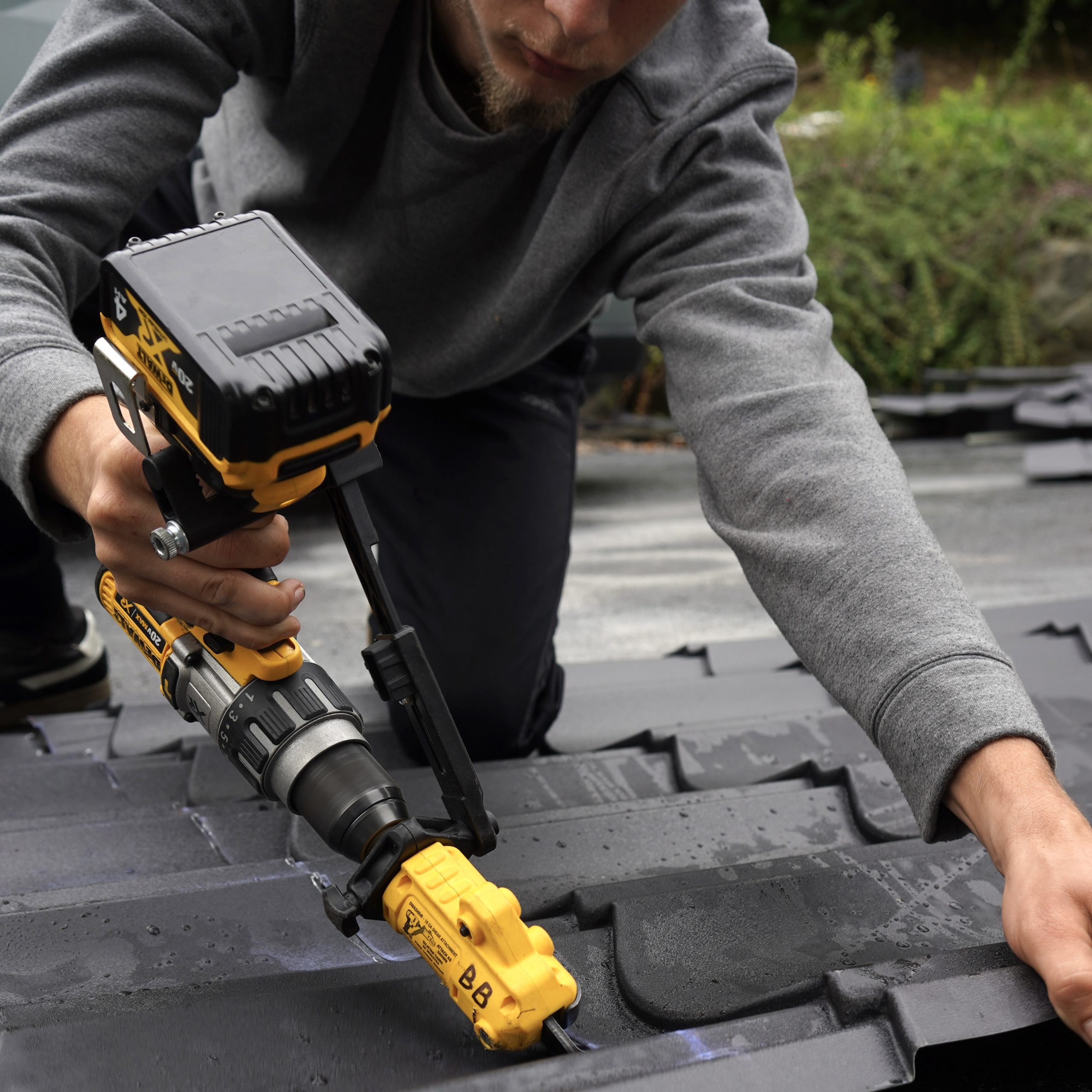 WB Construction installing a metal roof