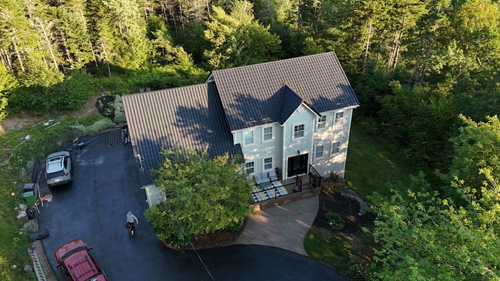 New metal roof on a Nova Scotia home installed by WB Construction
